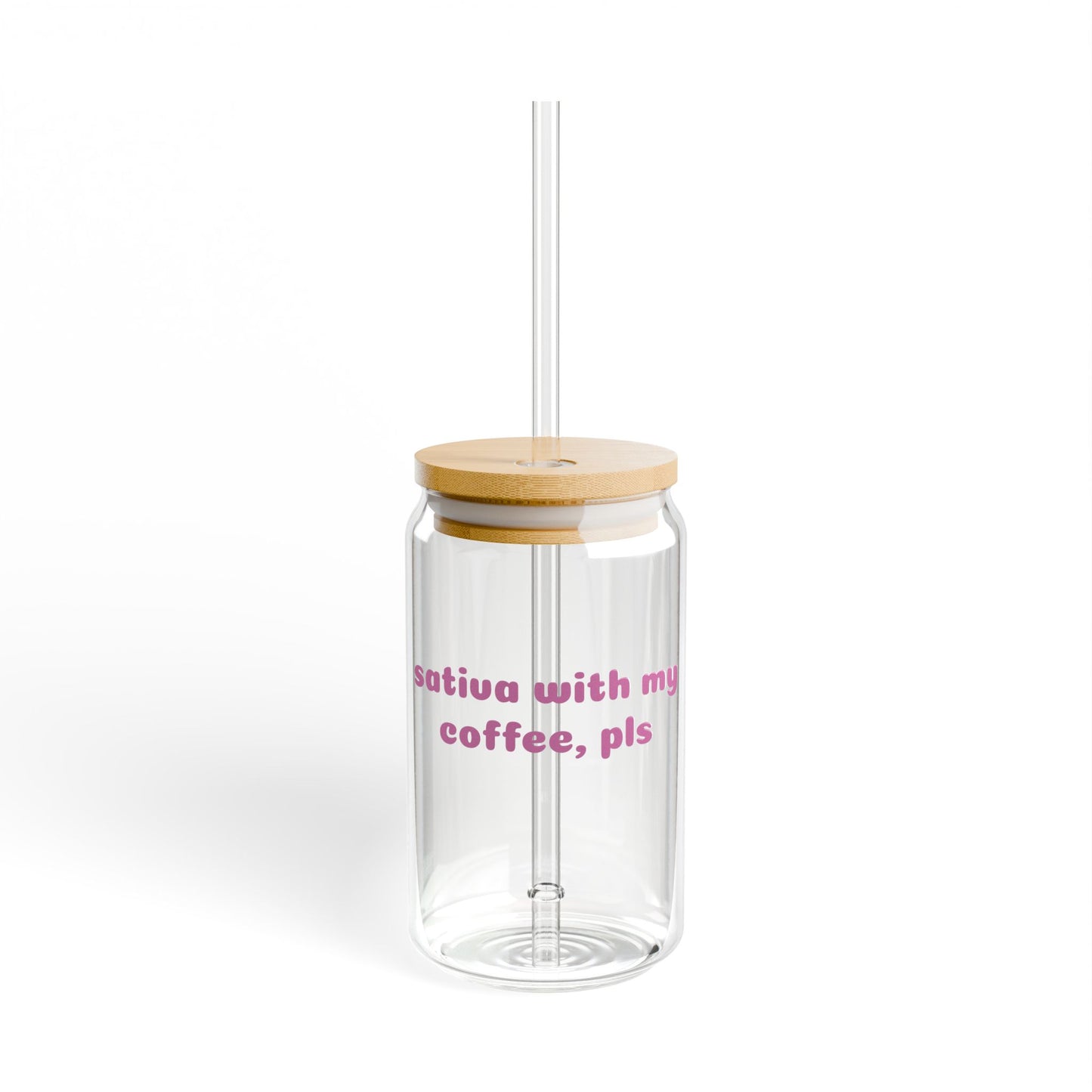 Sativa & Coffee Sipper Glass, 16oz